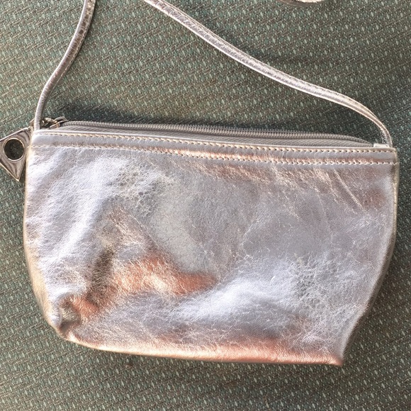 Silver leather studded purse - Picture 3 of 4